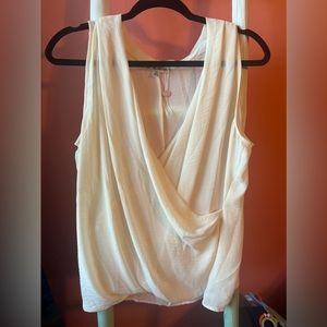 Cabi lightweight cream blouse, size large